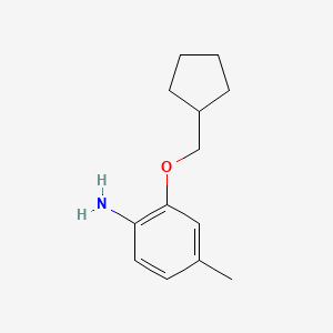 molecular formula C13H19NO B3148277 2-(环戊基甲氧基)-4-甲基苯胺 CAS No. 640767-93-7