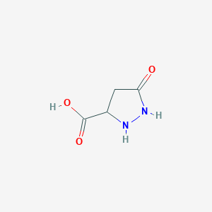 molecular formula C4H6N2O3 B3148296 5-Oxopyrazolidine-3-carboxylic acid CAS No. 64154-84-3