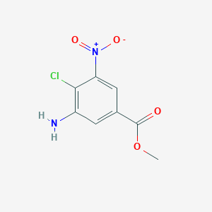 molecular formula C8H7ClN2O4 B3148306 3-氨基-4-氯-5-硝基苯甲酸甲酯 CAS No. 642068-72-2