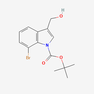 molecular formula C14H16BrNO3 B3148309 3-(Hydroxymethyl)-7-bromo-1H-indole-1-carboxylic acid tert-butyl ester CAS No. 642073-51-6
