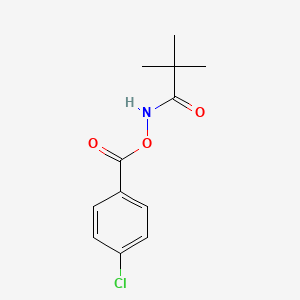 molecular formula C12H14ClNO3 B3148317 N-[(4-chlorobenzoyl)oxy]-2,2-dimethylpropanamide CAS No. 64214-74-0