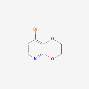 molecular formula C7H6BrNO2 B3148349 8-Bromo-2,3-dihydro-[1,4]dioxino[2,3-b]pyridine CAS No. 643067-83-8