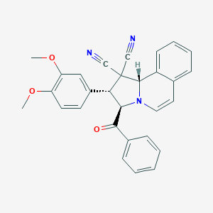molecular formula C29H23N3O3 B314836 3-benzoyl-2-(3,4-dimethoxyphenyl)-2,3-dihydropyrrolo[2,1-a]isoquinoline-1,1(10bH)-dicarbonitrile 