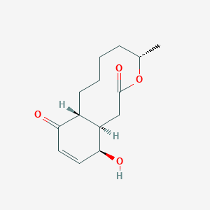 molecular formula C14H20O4 B3148381 (4S,8aR,12S,12aR)-12-羟基-4-甲基-4,5,6,7,8,8a,12,12a-八氢-2H-3-苯并氧杂环-2,9(1H)-二酮 CAS No. 643747-04-0