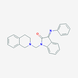 (3Z)-1-(3,4-dihydroisoquinolin-2(1H)-ylmethyl)-3-(phenylimino)-1,3-dihydro-2H-indol-2-one