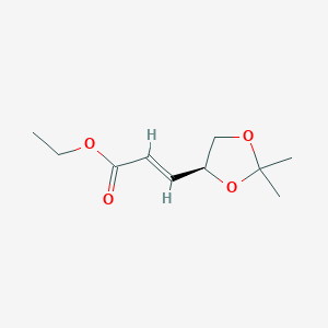 molecular formula C10H16O4 B3148428 (S,E)-Ethyl 3-(2,2-dimethyl-1,3-dioxolan-4-yl)acrylate CAS No. 64520-58-7