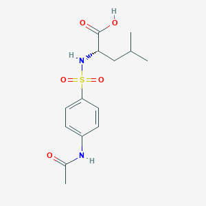 molecular formula C14H20N2O5S B3148433 (S)-2-(4-acetamidophenylsulfonamido)-4-methylpentanoic acid CAS No. 64527-19-1