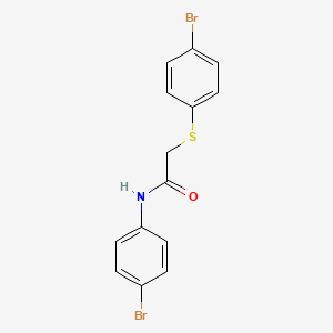 molecular formula C14H11Br2NOS B3148468 N-(4-bromophenyl)-2-[(4-bromophenyl)sulfanyl]acetamide CAS No. 647031-78-5