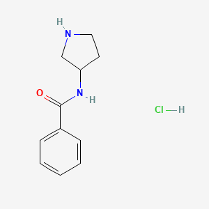 molecular formula C11H15ClN2O B3148470 N-(吡咯烷-3-基)苯甲酰胺盐酸盐 CAS No. 64724-94-3