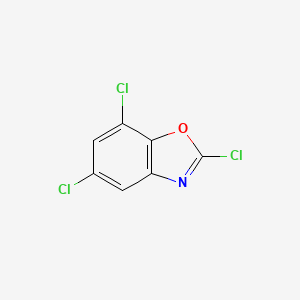molecular formula C7H2Cl3NO B3148488 2,5,7-Trichlorobenzoxazole CAS No. 6481-01-2