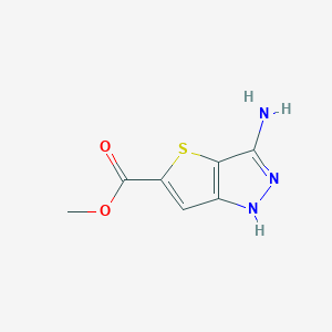 molecular formula C7H7N3O2S B3148492 Methyl 3-amino-1H-thieno[3,2-c]pyrazole-5-carboxylate CAS No. 648411-35-2