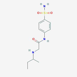 molecular formula C12H19N3O3S B3148516 2-sec-Butylamino-N-(4-sulfamoyl-phenyl)-acetamide CAS No. 64877-06-1