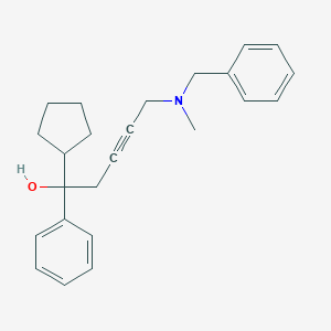 molecular formula C24H29NO B314856 5-[Benzyl(methyl)amino]-1-cyclopentyl-1-phenyl-3-pentyn-1-ol 