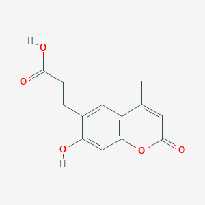 molecular formula C13H12O5 B3148608 3-(7-hydroxy-4-methyl-2-oxo-2H-chromen-6-yl)propanoic acid CAS No. 65210-82-4