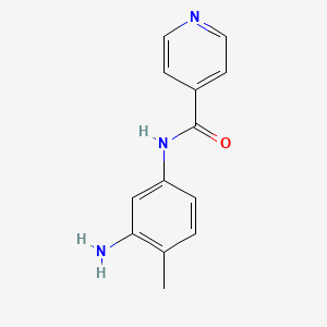 molecular formula C13H13N3O B3148640 N-(3-amino-4-methylphenyl)isonicotinamide CAS No. 653584-83-9