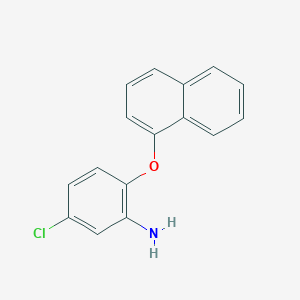 molecular formula C16H12ClNO B3148672 5-Chloro-2-(1-naphthyloxy)aniline CAS No. 65457-08-1
