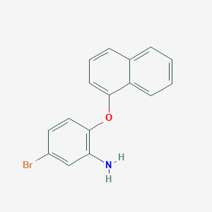 molecular formula C16H12BrNO B3148676 5-Bromo-2-(1-naphthyloxy)aniline CAS No. 65457-09-2