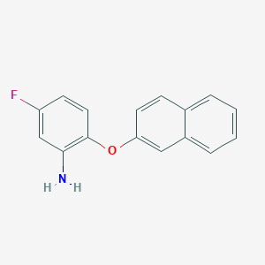 molecular formula C16H12FNO B3148693 5-Fluoro-2-(2-naphthyloxy)aniline CAS No. 65457-12-7