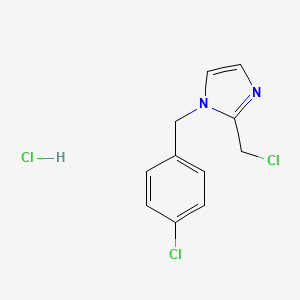 molecular formula C11H11Cl3N2 B3148738 1-(4-Chlorobenzyl)-2-(chloromethyl)-1H-imidazole hydrochloride CAS No. 655235-85-1