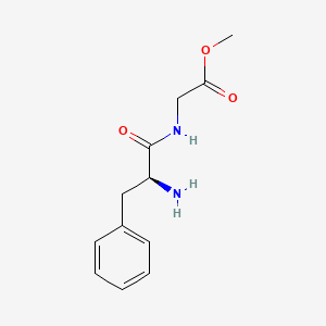 molecular formula C12H16N2O3 B3148739 Methyl 2-[(2S)-2-amino-3-phenylpropanamido]acetate CAS No. 65559-51-5