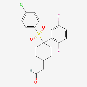 molecular formula C20H19ClF2O3S B3148754 2-((1s,4s)-4-(4-Chlorophenylsulfonyl)-4-(2,5-difluorophenyl)cyclohexyl)acetaldehyde CAS No. 656810-85-4