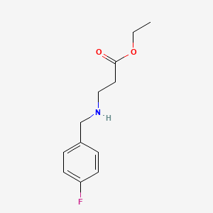 molecular formula C12H16FNO2 B3148758 3-(4-Fluoro-benzylamino)-propionic acid ethyl ester CAS No. 656814-78-7
