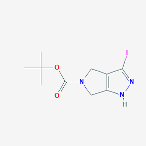 molecular formula C10H14IN3O2 B3148775 tert-Butyl 3-iodo-4,6-dihydropyrrolo[3,4-c]pyrazole-5(1H)-carboxylate CAS No. 657428-55-2