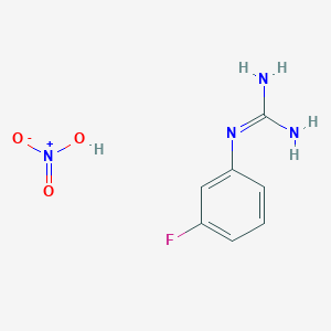 molecular formula C7H9FN4O3 B3148790 硝酸 N-(3-氟苯基)胍 CAS No. 65783-20-2