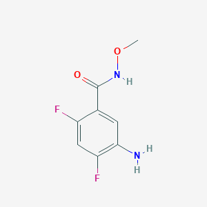 molecular formula C8H8F2N2O2 B3148815 5-amino-2,4-difluoro-N-methoxybenzamide CAS No. 658085-51-9