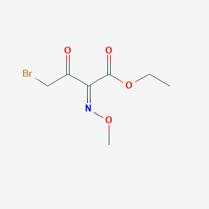 molecular formula C7H10BrNO4 B3148832 Butanoic acid, 4-bromo-2-(methoxyimino)-3-oxo-, ethyl ester, (Z)- CAS No. 65872-39-1