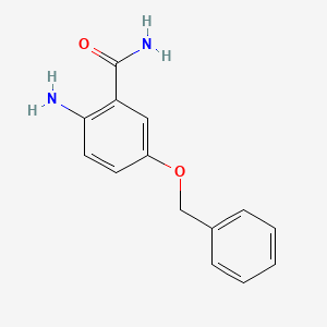 molecular formula C14H14N2O2 B3148843 2-氨基-5-(苄氧基)苯甲酰胺 CAS No. 65883-84-3