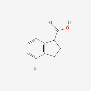 molecular formula C10H9BrO2 B3148890 4-bromo-2,3-dihydro-1H-indene-1-carboxylic acid CAS No. 66041-35-8