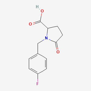 molecular formula C12H12FNO3 B3148943 1-(4-Fluorobenzyl)-5-oxoproline CAS No. 66183-72-0