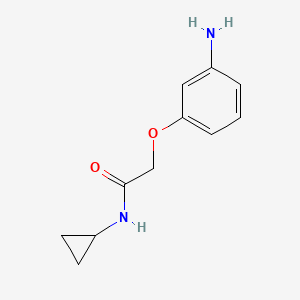 molecular formula C11H14N2O2 B3148956 2-(3-Aminophenoxy)-N-cyclopropylacetamide CAS No. 662246-06-2