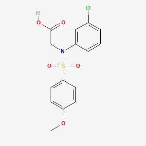 molecular formula C15H14ClNO5S B3148973 N-(3-chlorophenyl)-N-[(4-methoxyphenyl)sulfonyl]glycine CAS No. 663166-14-1