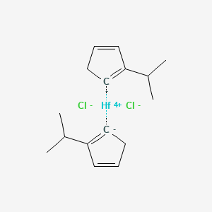 molecular formula C16H22Cl2Hf B3149010 Bis(isopropylcyclopentadienyl)hafnium dichloride CAS No. 66349-80-2