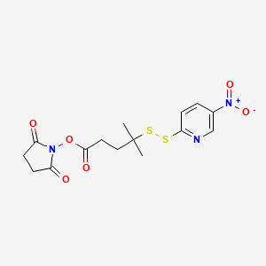 molecular formula C15H17N3O6S2 B3149023 2,5-Dioxopyrrolidin-1-yl 4-methyl-4-((5-nitropyridin-2-yl)disulfanyl)pentanoate CAS No. 663598-98-9