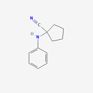 molecular formula C12H14N2 B3149026 1-(Phenylamino)cyclopentanecarbonitrile CAS No. 6636-92-6