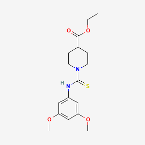 molecular formula C17H24N2O4S B3149064 Ethyl 1-[(3,5-dimethoxyphenyl)carbamothioyl]piperidine-4-carboxylate CAS No. 664968-65-4