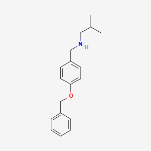 molecular formula C18H23NO B3149172 {[4-(苄氧基)苯基]甲基}(2-甲基丙基)胺 CAS No. 66741-83-1