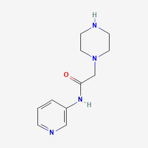 molecular formula C11H16N4O B3149185 2-(piperazin-1-yl)-N-(pyridin-3-yl)acetamide CAS No. 667462-10-4