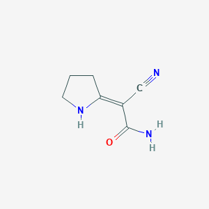 molecular formula C7H9N3O B3149191 (2Z)-2-cyano-2-pyrrolidin-2-ylideneacetamide CAS No. 66751-23-3
