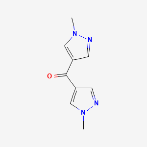 molecular formula C9H10N4O B3149356 1-methyl-4-(1-methyl-1H-pyrazole-4-carbonyl)-1H-pyrazole CAS No. 67088-78-2