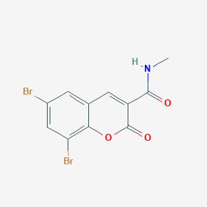 molecular formula C11H7Br2NO3 B314941 6,8-dibromo-N-methyl-2-oxo-2H-chromene-3-carboxamide 
