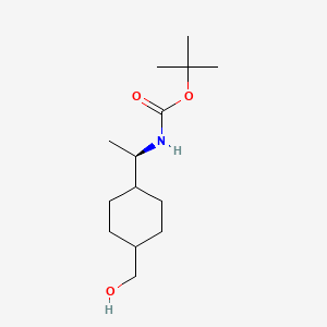 molecular formula C14H27NO3 B3149416 tert-Butyl (R)-(1-(4-(hydroxymethyl)cyclohexyl)ethyl)carbamate CAS No. 672314-62-4