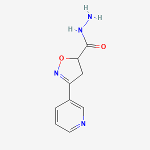 3-(3-Pyridinyl)-4,5-dihydro-5-isoxazolecarbohydrazide
