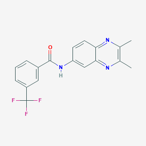 molecular formula C18H14F3N3O B3149473 N-(2,3-dimethylquinoxalin-6-yl)-3-(trifluoromethyl)benzamide CAS No. 672949-87-0