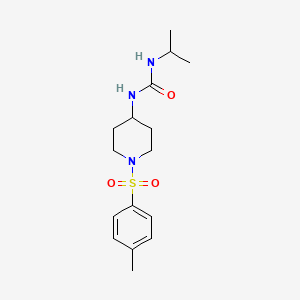 molecular formula C16H25N3O3S B3149483 N-isopropyl-N'-{1-[(4-methylphenyl)sulfonyl]-4-piperidinyl}urea CAS No. 672950-36-6