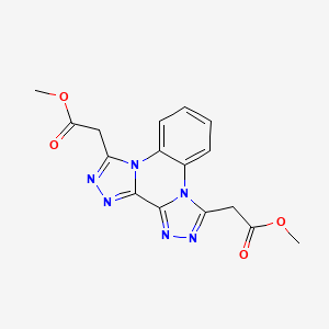 methyl 2-[10-(2-methoxy-2-oxoethyl)-2,4,5,8,9,11-hexazatetracyclo[10.4.0.02,6.07,11]hexadeca-1(16),3,5,7,9,12,14-heptaen-3-yl]acetate