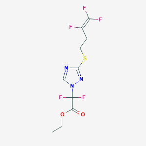 molecular formula C10H10F5N3O2S B3149521 2,2-二氟-2-{3-[(3,4,4-三氟-3-丁烯基)硫代]-1H-1,2,4-三唑-1-基}乙酸乙酯 CAS No. 672951-88-1